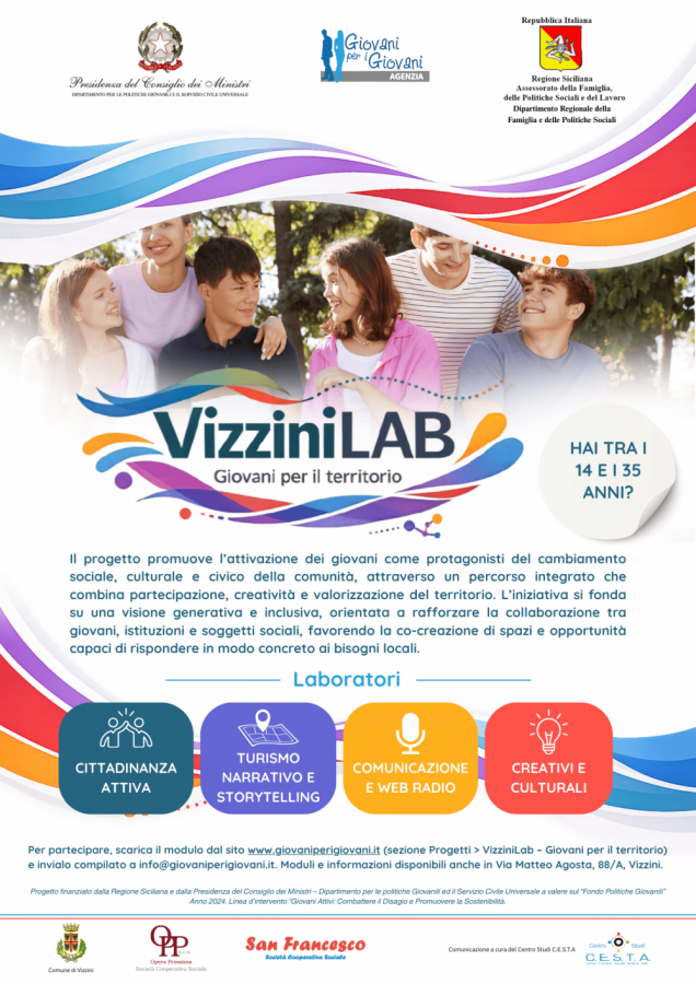 VizziniLab – Giovani per il territorio: al via il progetto per partecipazione e creatività giovanile